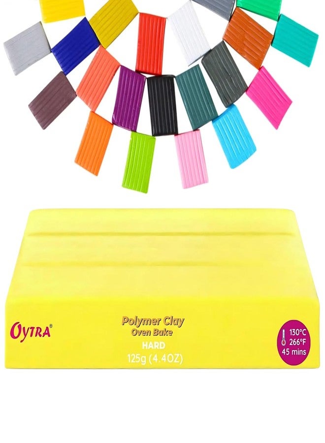 Oytra Polymer Clay Hard Oven Bake Clay for Canes and Sculpting Miniatures (Lemon Yellow) - Image 1
